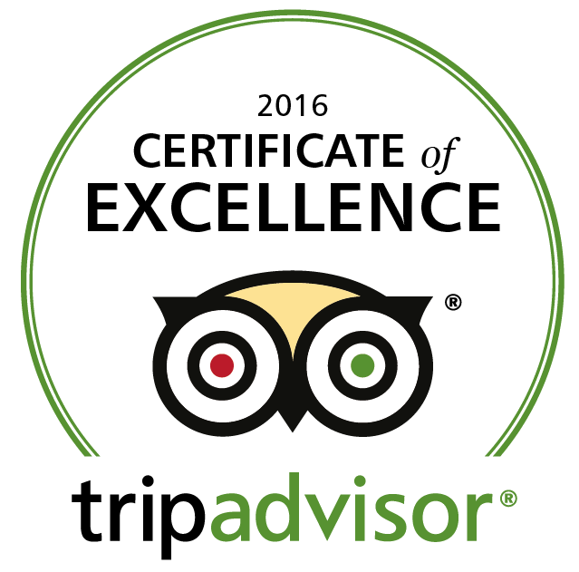 2016 TripAdvisor Certificate of Excellence